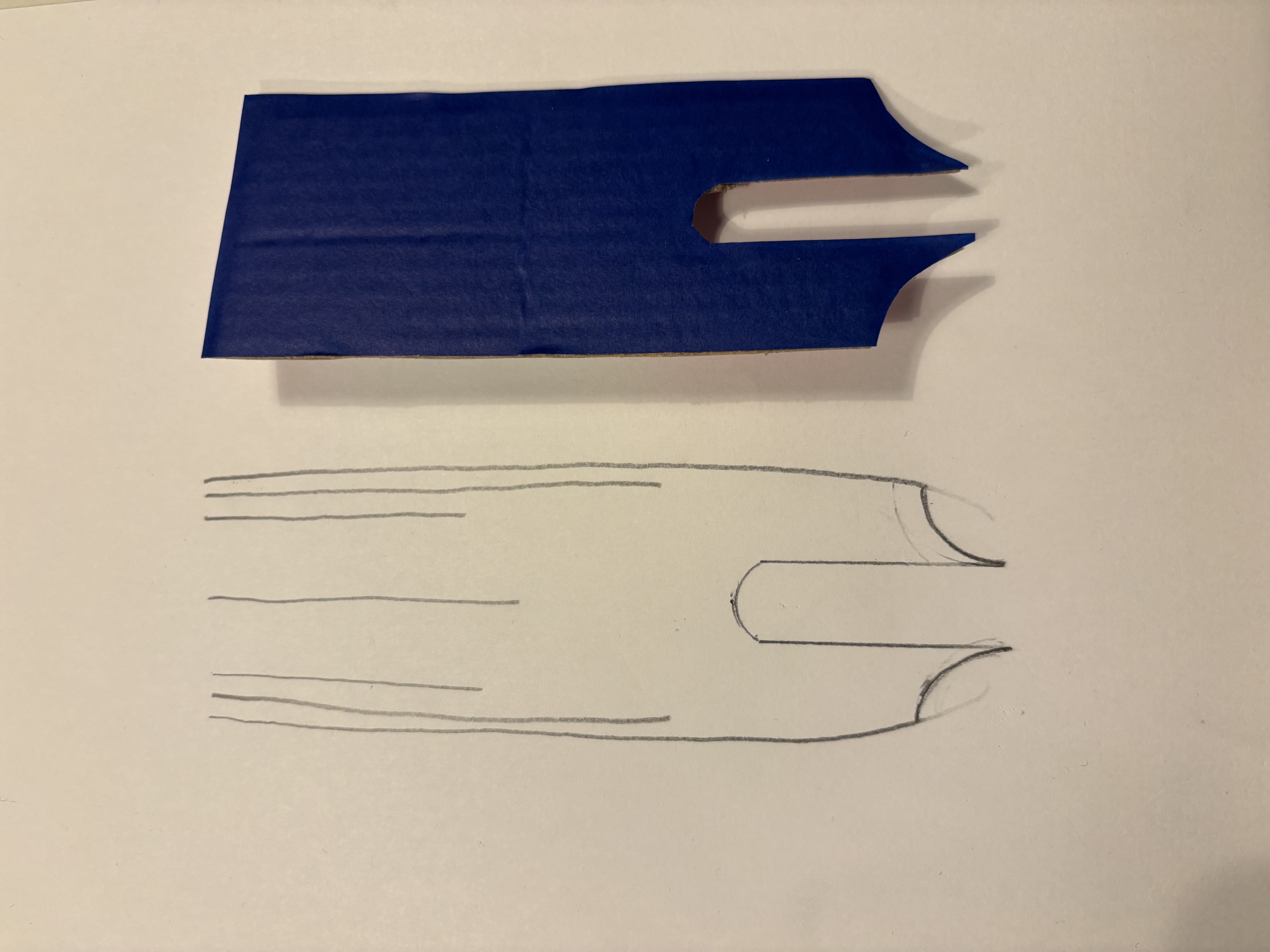 Original fin design sketch.